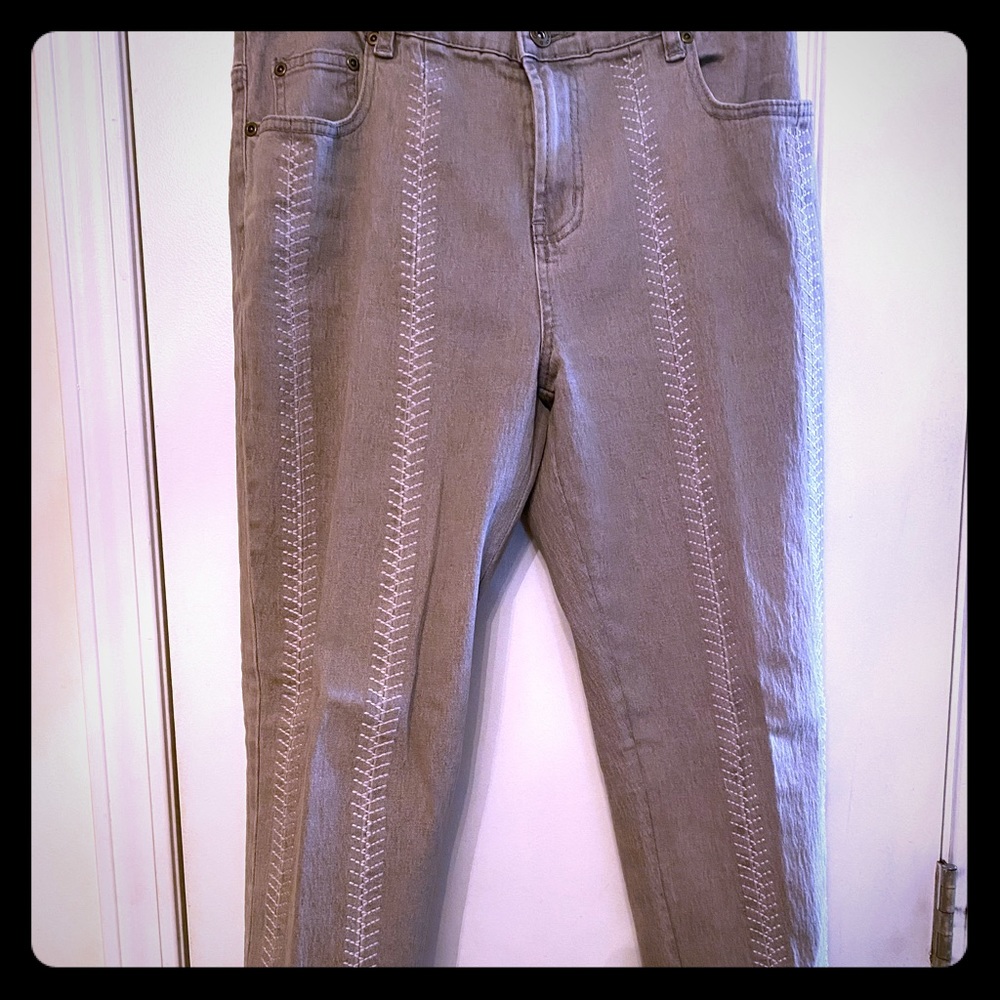 DG2 khaki embellished Jeans